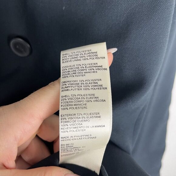 Anthropologie Maeve Oversized Boxy Blazer Charcoal Sz 10​​ - Picture 3 of 4